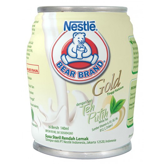 BEAR BRAND GOLD WHITE TEA KLG 140ML